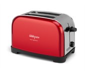 Tostadora electrica orbegozo tov 5200,2 rebanadas, carcasa acero inox,7 niveles potencia, color rojo