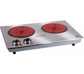 V532 cocina electrica vitroceramica portatil de 2 placas 2400w - ø 180mm - jata