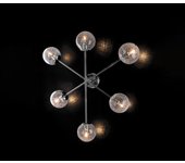 Lámpara de techo tresor en hierro cromado pulido 6 luces h.20 ø78 bl215-pl6-cr