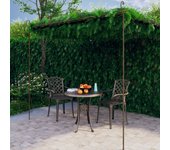 Vidaxl pérgola de jardín marrón antiguo 4x3x2,5 m hierro