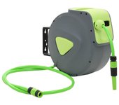 Vidaxl enrollador de manguera automático de pared para manguera retráctil de 20+2 m