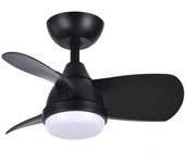 Ventilador de techo pirdo motor dc led 6 velocidades 3-4-6k - negro