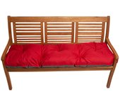 Cojín de asiento para banco de jardín 120x50cm, cojín de banco, cojín para muebles de jardín, cojín de suelo, exterior/interior, rojo