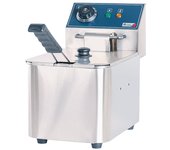 Romux® freidora industrial eléctrica 4 litros simple sobremesa | freidora profesional de aceite en acero inox 2000 w termostato alta precisión