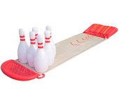 Tradineur - pista deslizante hinchable - bolera h2o go! - incluye 6 bolos - pulverizador de agua con conexión a manguera de jardín