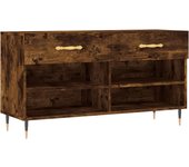 Banco para zapatos botas cómoda estante mueble de entrada almacenamiento 102 x 35 x 55 cm madera contrach 02_0022913
