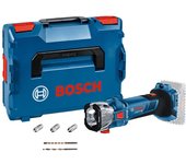 Cortadora rotativa a batería bosch professional gcu 18v-30 professional azul/negro, sin batería ni cargador, en l-boxx