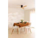Wind calm natural wood - ventilador de techo 40w ø132 cm silencioso 100% madera con mando a distancia