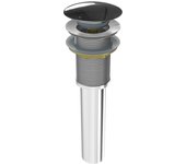 Bernstein - desagüe automático de latón para lavabo, fregadero y pila, sin rebosadero - color acero inoxidable - ø6,6cm