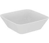Ideal standard connect air lavabo 400mm, cuadrado, sin agujero para grifo, sin rebosadero, e0347ma, color: blanco con ideal plus