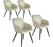 Tectake 4 sillas acolchadas