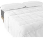Nalui edredon 260x240cm warmy e200 blanco acolchado, 100% suave microfibra