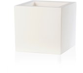 Maceta cuadrada blanco 24,5x24,5 cm h 24,5 mod. schio cubo