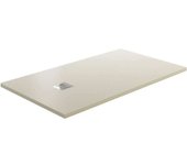 Ardesia - plato de ducha de resina mineral - mampara de ducha - beige - 160x70cm