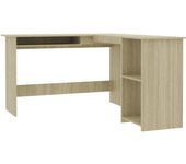 Mesa de escritorio puesto de trabajo mueble para ordenador estudio de esquina de ti en forma de l roble s 02_0023683