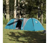 Tienda de campaña familiar iglú 8 personas impermeable azul v6675 unico / azul