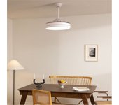 Wind clear - ventilador de techo 40w silencioso ø108cm aspas retráctiles con luz sin wifi
