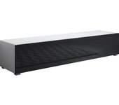 Mueble tv con patas 2 cm | mueble de televisión | mueble de salón | 1 puerta | 160x32x40cm | modelo luke h2 | blanco y negro brillo