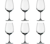 Set 6 copas de vino, cristal liso, modelo degustation, diseño sofisticado y elegante, aptas para lavavajillas (45 cl, 22 x 8 cm)
