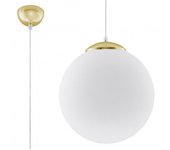 Lampadario globe bianco, oro e27 lámpara colgante globe blanco, dorado e27