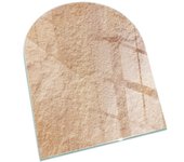 Placa de cristal para chimenea, zócalo protector de chimenea, diseño moderno | 80x70 | rectángulo | textura de piedra natural