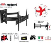 Meliconi supporto da parete slimstyle 600 sdrp plus per tv 50-82 portata max 45 kg - 480867