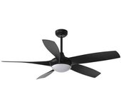 Ventilador dc galleo negro led 3 temperaturas con 5 aspas