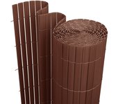 Mampara de caña de pvc para jardín, balcón, terraza, cortavientos para balcón, persianas marrones para balcón 140 x 700 cm
