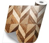 Adhesivo para muebles, armarios, pared, cocina, baños - imitación madera - rombos madera 50x100 cm