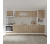 Set cocina haaus karo v31, madera natural/blanco, encimera thermo 28 mm, l 340 cm