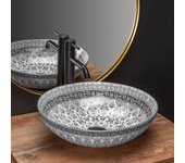 Lavabo sobre encimera rea arte dark grey 40x40x11,5cm