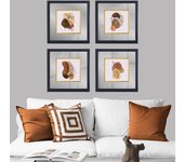 Cuadro decorativo enmarcado cam1894296091 multicolor 32x32 cm (4 piezas)