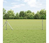 Vidaxl valla hexagonal 0.6x100 m acero galvanizado