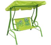 Vidaxl balancín infantil de acero verde