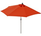 Sombrilla semicircular balcón terraza uv 50+ poliéster/aluminio 3kg con un alcance de 300 cm terracota si 04_0003902