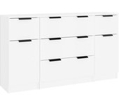 Aparador buffet cómoda gabinete unidad de almacenamiento organizador cocina salón sala de estar 3 piezas 02_0036995