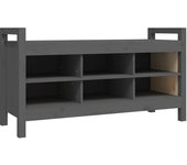 Banco de entrada banco 110 x 40 x 60 cm madera maciza de pino gris 02_0010801