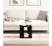 Vidaxl mesa de café roble negro mdf 32 x 32 x 30 cm simple cuadrada