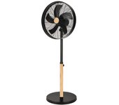 Ventilador de pie falcon negro/haya 3vel.50w.5aspas oscilante y rotatorio regx45x39cm