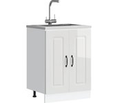 Maison exclusive - mueble bajo para fregadero kalmar blanco brillo 60x46x81,5 cm