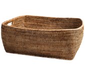 Cesta h&h de ratán rectangular de 65,5 x 57 x 24 cm