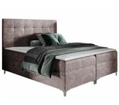 Cama continental baltimore 185, continental, doble, marrón, 140x200, tapiz, somieres, 145x208x112cm