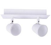 Regleta de dos focos led ice (10w 4000k 645lm) ip20 fabricado en aluminio y acrílico color blanco