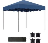 Pabellón de aprox. 3 x 3 m,carpa de jardín con bolsa enrollable, pabellón de jardín para acampar en el jardín, azul oscuro