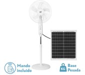 Fabrilamp ventilador pie+placa solar clima 4 aspas 43cm.30w.blanco usb