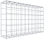 Gabión para montar con dimensiones 100 cm x 60 cm x 20 cm (l x a x p), malla 10 x 10 cm, anillo en c,. atenc.: falta una reja - diámetro del cabl...