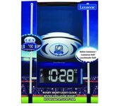 Despertador digital con luz nocturna luminosa 3d de pelota de rugby y efectos de sonido.