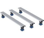 Geberit juego de pies y travesaños para plato de ducha de resina de piedra, lxa 62,5x7,3 cm, pies regulables en altura 9-21 cm, 554.955.00.2