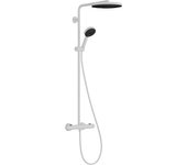 Hansgrohe pulsify s puro sistema de ducha 260, 1jet, ecostat fine, teleducha 3jet, 24236700, color: blanco mate