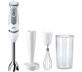 Braun hogar minipimer 5207 – frullatore a mano, 1000 w, 21 velocità e funzione turbo, campana anti-schizzi, include bacchette, passapunti, bicchier